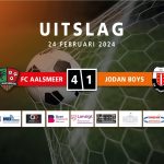 Jodan Boys moet pas op de plaats maken na verlies tegen FC Aalsmeer