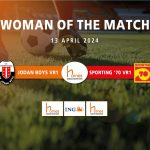 Woman of the Match bij Jodan Boys VR1 – Sporting ’70 VR1: Ghizlan Abdellaoui